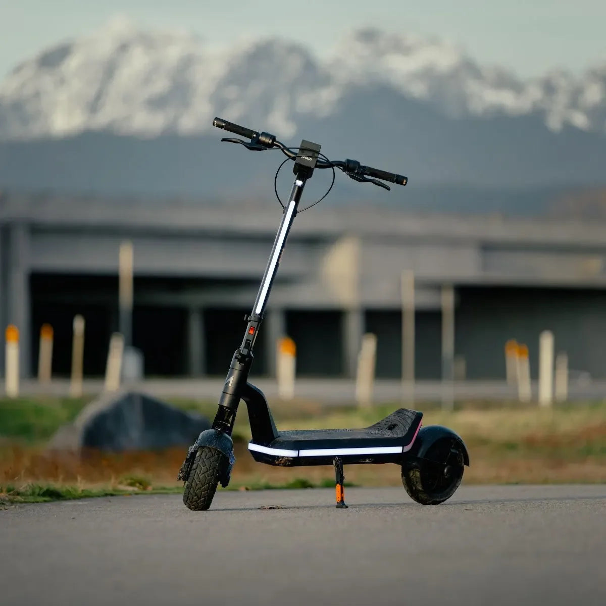Apollo Phantom 2.0 electric scooter, lifestyle photo, Black Friday price $2,999